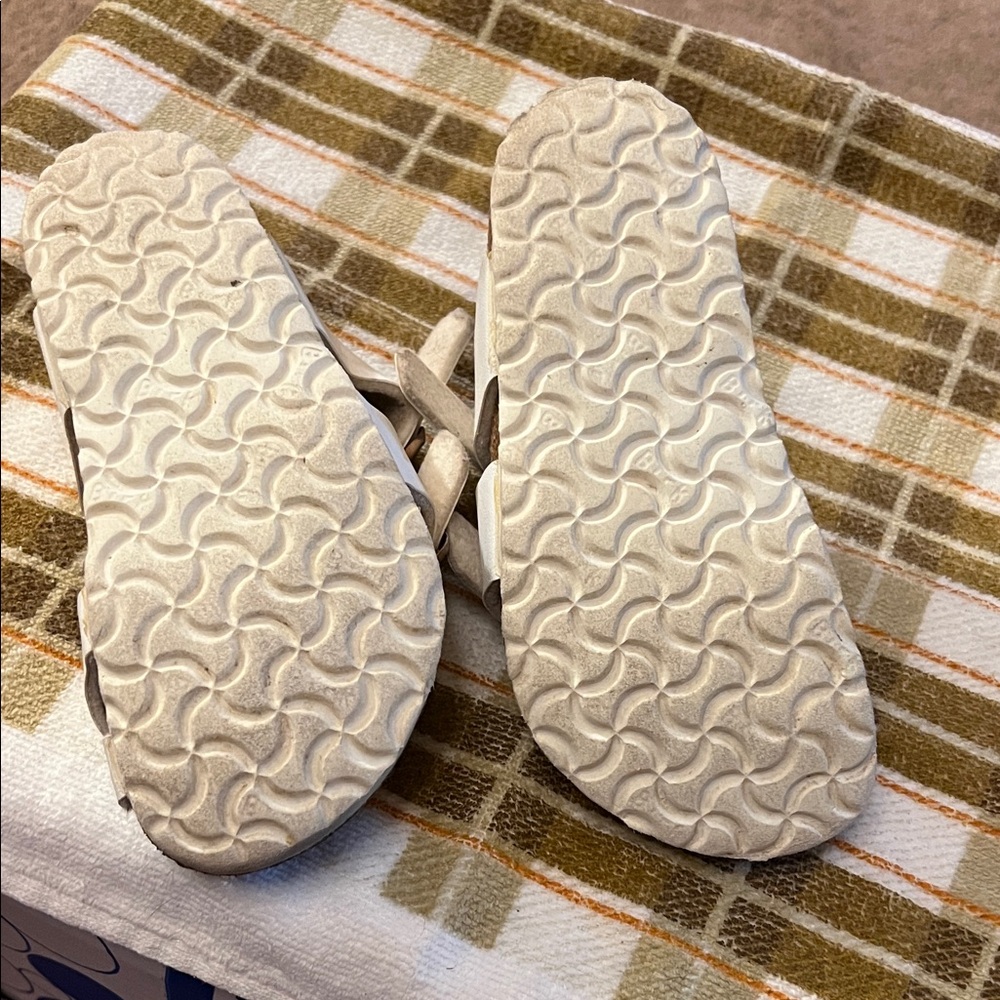 Birkenstock Kids White Double Strap Sandals - Picture 3 of 4